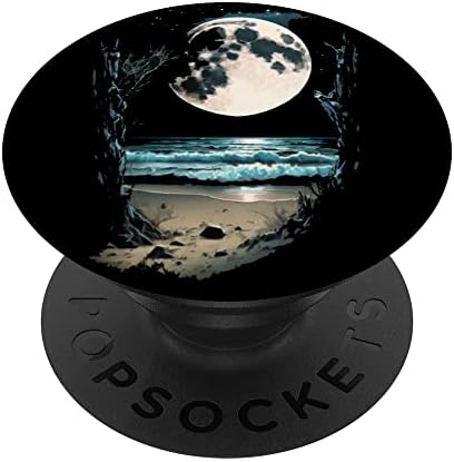 ירח חוף ירח אוקיינוס ​​שקיעה חופשת קיץ קופצים פופגריפ הניתן להחלפה