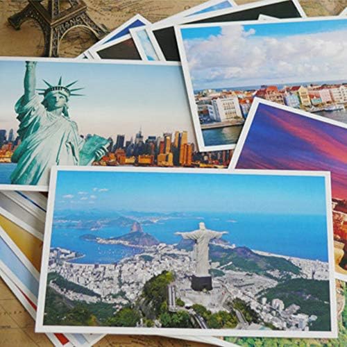 סט גלויות יפהפה של 30 כרטיסי דואר חבילת מגוון אתרי נסיעות עולמיים, 4 על 6 אינץ' , עולם ב