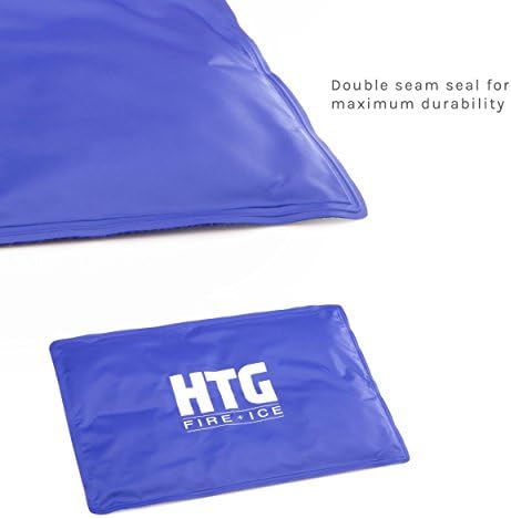 HTG Life HOT + טיפול קר אריזת קרח ג'ל גמישה - עיצוב אטום דליפות גדול במיוחד - לשימוש חוזר עם חומר בדרגת