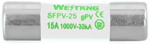 CNHKAU 50 pcs PV נתיך סולארי 1000V DC 10 * 38 ממ 1A 3A 5A 10A 15A 20A 25A 30A להגנה על מערכת