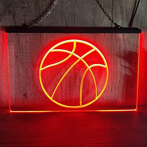 DVTEL כדורסל בצורת LED שלט ניאון, USB חדר שינה מותאם אישית אורות ניאון 3D לחדר אורות קישוט לאמנות קיר, ירוק,