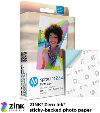 HP Sprocket בחר צבע נייד מדפסת תמונות מיידית למכשירי אנדרואיד ו- iOS