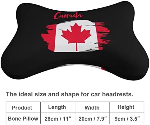 כרית צוואר מכונית קנדה סט של 2 כרית תמיכה בצוואר נוחה כרית ראש כרית ראש קצף זיכרון למושב רכב נסיעה