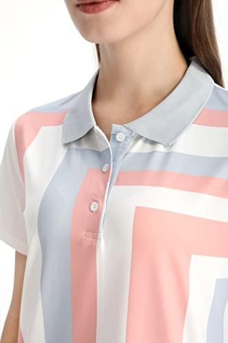 IGEEKWELL נשים חולצות פולו לחות חולצות גולף מפתחות חולצות סקר
