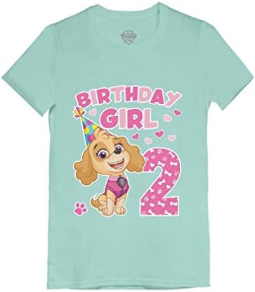חולצת ילדת יום הולדת שנייה בת שנתיים, סקיי פאו סיירת פעוטות בנות מצוידות חולצה