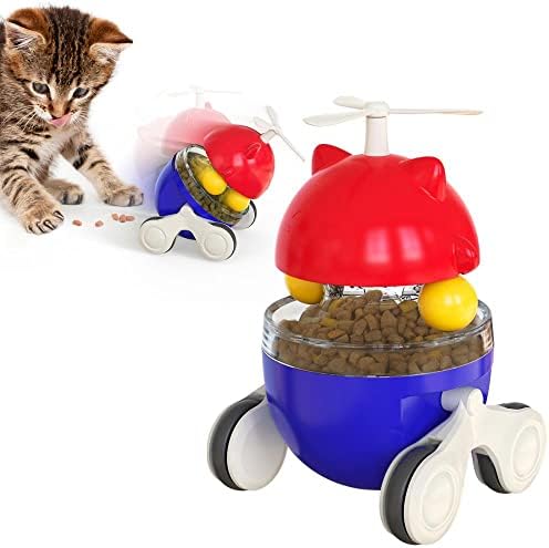 Oallk מפעיל חתולים ברי מזל צעצועים טחנת רוח מזינים מחליקים כדורים אימונים החלקה