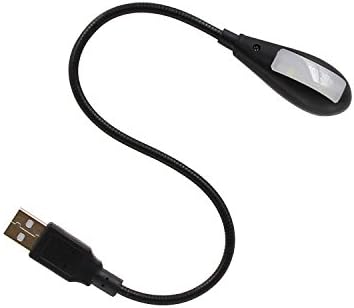 HANERDUN® LED בהיר מנורת USB מנורת קריאה אור למחשב נייד צוואר גמיש שחור