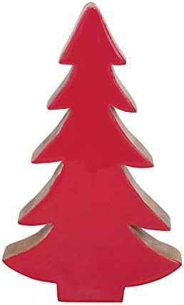 שיתוף פעולה יצירתי עץ חג המולד של עץ מנגו אמייל, אדום