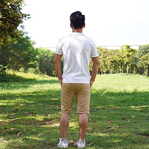 חולצת פולו כותנה טהורה של Masbono מכנסיים קצרים קבעו קיץ גברים מזדמנים שני חלקים תלבושות חליפה