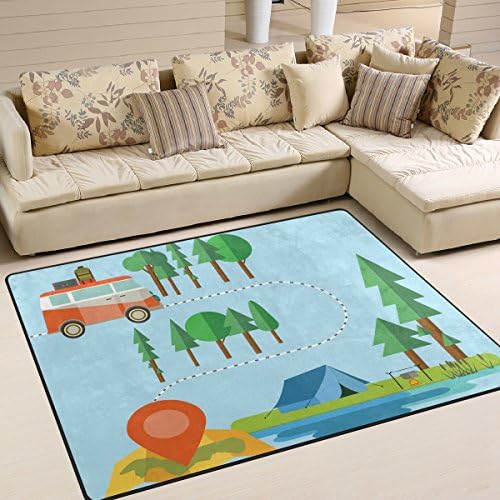 ColourLife שטיחים קלים שטיחים שטיחים שטיחים רכים שטיח שטיח שטיח בית לקישוט בית לילדים סלון 63 x 48 אינץ