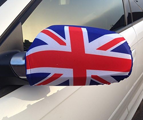 דגל בריטניה למראה כנף כיסוי מכוניות, דגלים לאומיים בריטים חומר נמתח המיוצר על ידי Spandex ו- Polyester מתאים