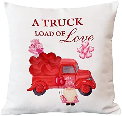 עומס אמיתי של אהבה בלון ספה כיסוי כרית כרית האהבה GNOME משאית אדומה עיצוב בית כרית פשתן כרית מכסה כריות