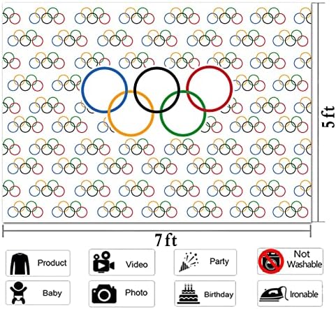 אולימפי ספורט נושא צילום רקע אולימפי טבעות בינלאומי באנר עבור ספורט מסיבת תמונה תפאורות מדינות עבור כיתה גן גרנד