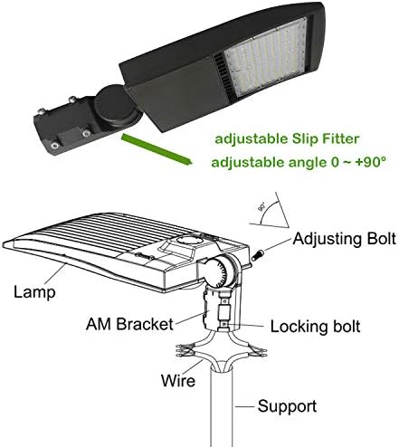 חניון LED אור 100 וואט, הגנה מפני הגנה מובנית LED LED שטח קופסת נורות מוט, אור יום של 5000K, 1-10
