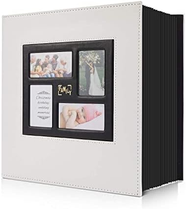אלבום תמונות 4x6 500 תמונות כיסים, אלבומי תמונת חתונה גדולים במיוחד קיבולת מחזיקה 500 תמונות אופקיות ואנכיות