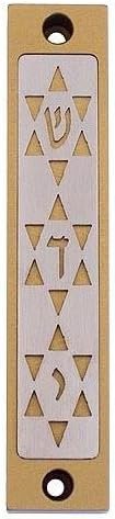 Baltinester Agayof Star of David Cut -Out Mezuzah 2 x 10 סמ - זהב