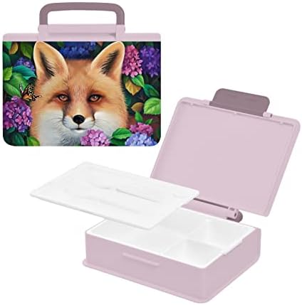 Alaza Fox Animal Proferangea Flowers Bento Bento Box