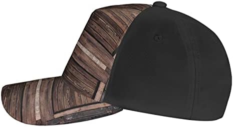 עץ אסם דלת באבן חווה בציר מודפס בייסבול כובע, מתכוונן אבא כובע, מתאים לכל מזג האוויר ריצה ופעילויות