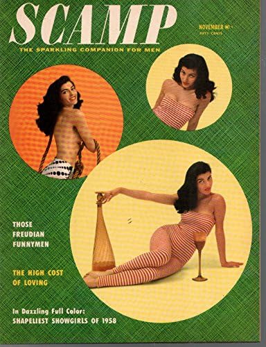 סקמפ-מגזין גברים וינטג ' לוט 6 1958-6 גליונות מוקדמים-עוגת גבינה