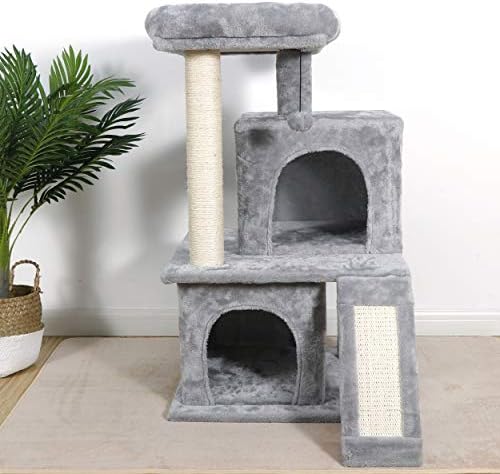 סאיקול חתול עץ מגדל דירות מקורה, חתול ריהוט פעילות מרכז,מפנק מערות,גרוד,רמפה,מתנדנד כדור, אנטי-הפלת מכשיר, עבור