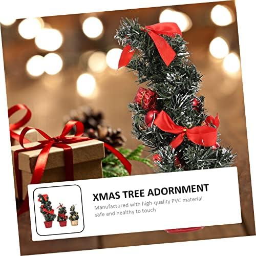 יארדווה מיני חג המולד עץ חג המולד קישוטים לילדים מיני עצים דקור שולחן עבודה עץ חג המולד אח עץ חג המולד