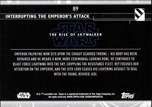2020 Topps מלחמת הכוכבים עלייה של Skywalker Series 289 מפריע לכרטיס המסחר של התקפה של הקיסר ריי