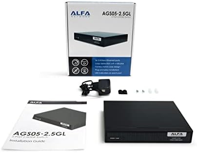 מתג Alfa 5-Port Unmaillate 2.5G, יציאות 5 x 2.5GBase-T, איתור לולאות ועיצוב ללא מאוורר