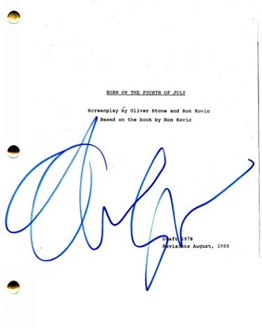אוליבר סטון חתימה חתימה - נולד ברביעי של יולי תסריט קולנוע מלא - טום קרוז, וילם דפו, פרנק וואלי, Scarface,