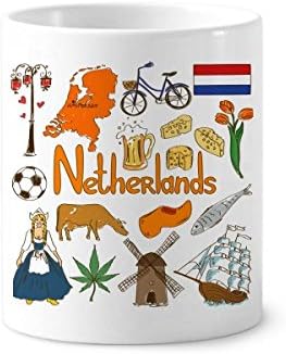 הולנד חיות נוף נוף לאומי מברשת שיניים מחזיק עט ספל קרמיקה עמדת עיפרון גביע עיפרון