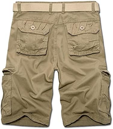 גברים של קל משקל מזדמן מכנסיים קצרים מטען אריג רוכסן כיסים חיצוני קצר מכנסיים כותנה צבאי צבא קצר לא חגורה