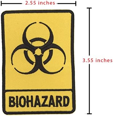 Kanin Biohazard חדש WorldDisorder ברזל רקום על תיקון תפור על לוגו סמל סכנה קרינה זומבי שחור לבן תגובת