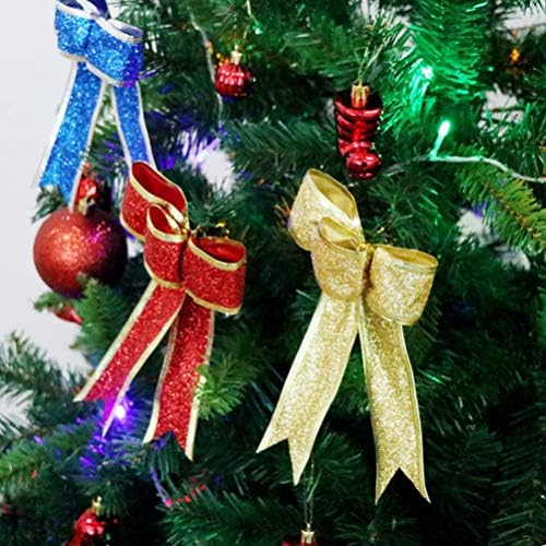 קיסנג'ל עיצוב חג המולד נערת שיער קשתות 4 יחידות קשת חג המולד קישוט קשת דקורטיבית קשתות קשתות קשתות קשת