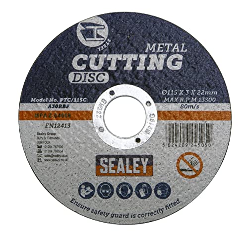 Sealy PTC/115C50 Ø115 x 3 ממ חיתוך דיסק 22 ממ חבילה של 50