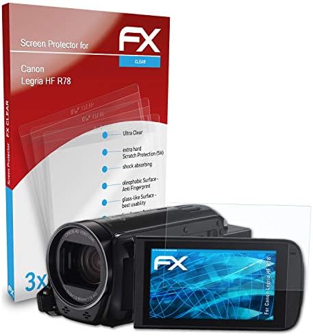סרט הגנת המסך של Atfolix התואם למגן מסך Canon Legria HF R78, סרט מגן אולטרה-ברור FX