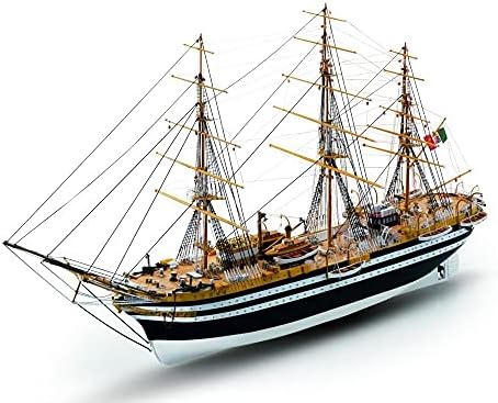 מאמולי קיט בארסה אמריגו וספוצ 'י ספינת עץ סקארה 1:150 ליטר: 28.3 אינץ' שעה: 375