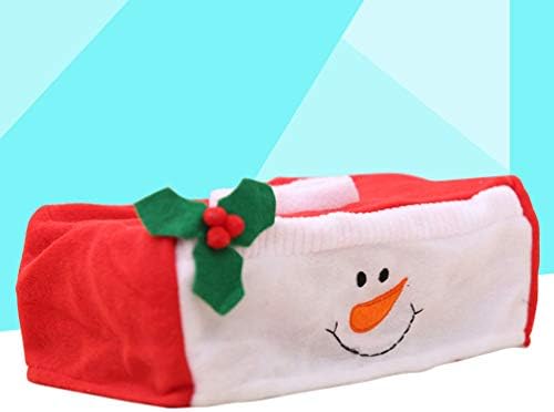 Wakauto Santa Decor 3PCs קופסת רקמות חג המולד חג המולד חג המולד שלג רקמות פנים קופסה מיכל נייר שולחן