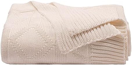 CARILOHA BAMBOO -VISCOOSE SLOK שמיכה - שמיכת זריקת קיץ קל משקל לבית - שני טונים גיאו/אוניקס
