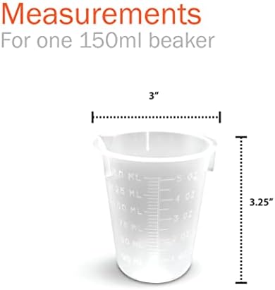 כוס פלסטיק 150 מ ל סט של 100 על ידי מרילנד פלסטיק-ברור בוגר פוליפרופילן כוסות חד פעמיות עם זרבובית לשפוך-עבור