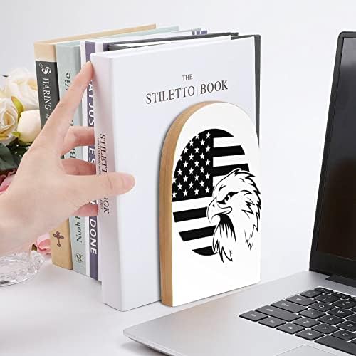אמריקאי ארהב דגל נשר עץ דקורטיבי תומכי ספרים ללא החלקה ספר סוף עבור מדפים 1 זוג 7 איקס 5 אינץ