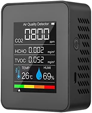 איכות אוויר ניידת מקורה 2 גלאי 5 ב 1 HC Tever Tester L טמפרטורה טמפרטורת בודק ריייל 2 מד אזעקה למחסן חממה משרדי