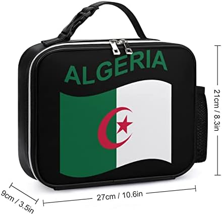 דגל של אלג'יריה ניידים תיק ארוחות צהריים מבודד ארוחות חוזרות ונשנות קופסת אוכל פו מיכל לגברים למבוגרים נשים משרד
