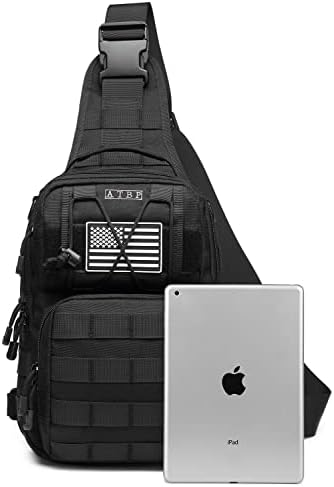 ATBP חבילת תיק תרמיל טקטי טקטי לגברים צבאית רצועה אחת תיק תרמיל קרוס גוף עם נרתיק 10 ליטר