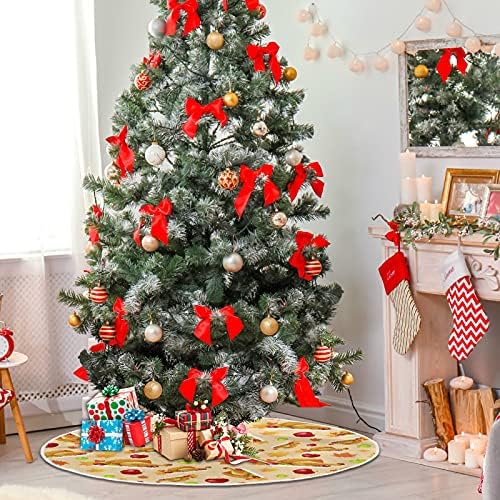 יום חג ההודיה שמח טורקיה קלויה חצאית עץ חג המולד 36 אינץ '/48 אינץ' תפאורה ביתית לחצאית עץ חג