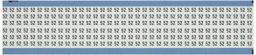 בריידי 52-פק ניתן למקם מחדש ויניל בד, שחור על לבן, מוצק מספרי חוט סמן כרטיס