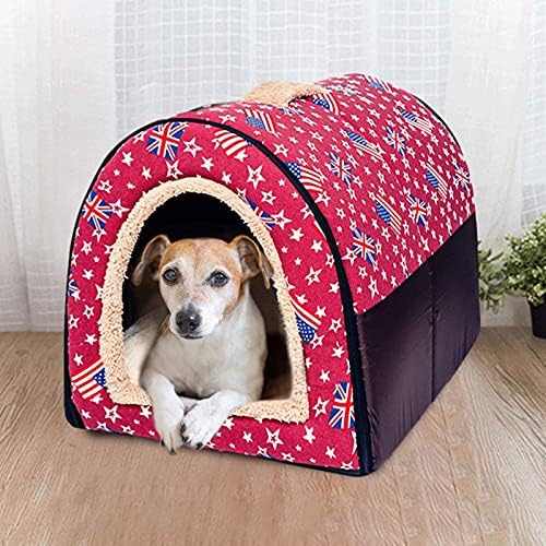 ZGWL מיטת מערה של אוהל חיות מחמד מתקפל לחתולים/כלבים קטנים, מיטת מערות רכה רחיפה, אוהל שינה קל לניקוי,