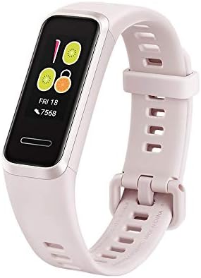פס Huawei 4 סדרות Smartwatch של Bluetooth, מעקב אחר לב חכם, טעינה קלה, אטום למים, מסך מגע צבעוני