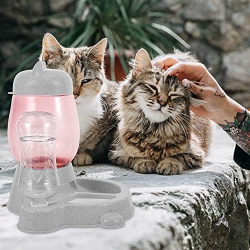 1 יח ' סט מזון ומים אפור חיות מחמד חתלתול בקבוק קטן כלבים יצירתי חתול מים מים תליית קערות מזרקת חתולים