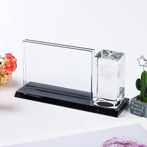 Liuseare 4X6 מסגרת תמונה מתנה קוביית זכוכית קריסטל 3D רוז לאבא שלך מלאכת פסל לייזר שולחן שולחן