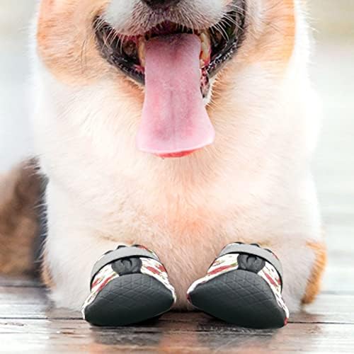 DDFS נעלי כלב ורוד מגפי כלבים נוחים עם רצועות רפלקטיב