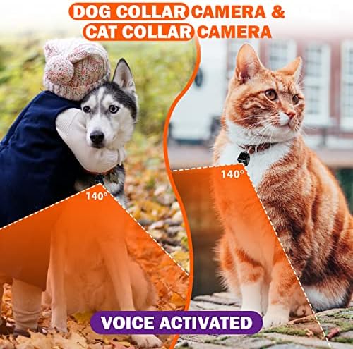 מצלמת ריגול מצלמה נסתרת אין צורך ב- WiFi - מצלמת צווארון כלבים זו ומצלמת צווארון חתולים עם ראיית לילה